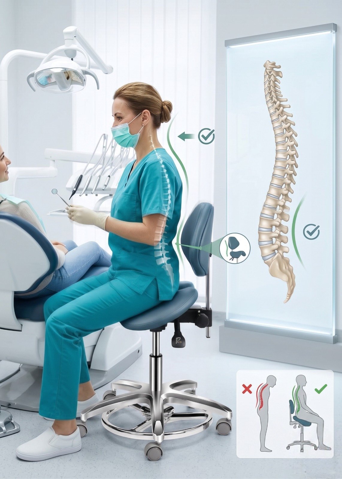 Mengapa Dokter Gigi Membutuhkan Saddle Stool - Solusi Tulang belakang